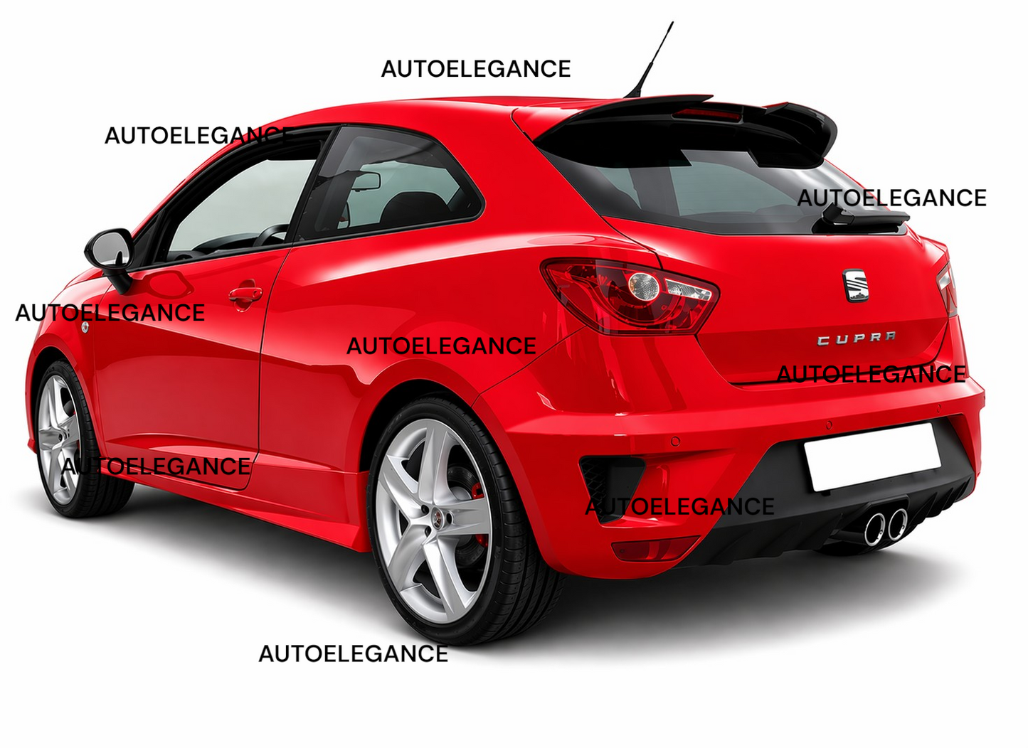 💫ART.1585 Spoiler posteriore per Seat Ibiza 6J 3 porte, look Cupra Nero Lucido💫