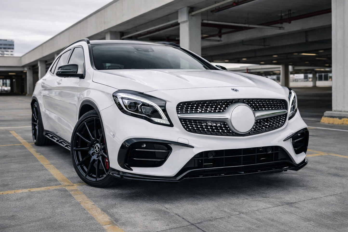😍ART.6387 Griglia Nera Adatta Per Mercedes X156 GLA DIAMANT😍