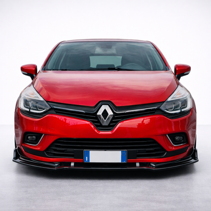 💫ART.8204 Splitter Anteriore Nero Lucido ABS per Renault Clio MK4 2012-2019 💫