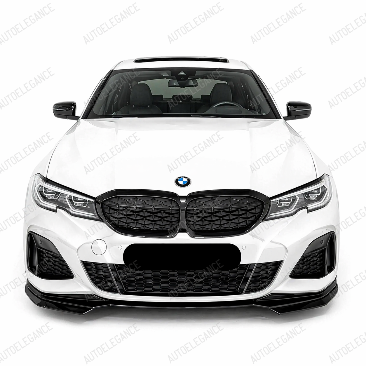 💫Splitter Nero Lucido Stile M Performance per BMW Serie 3 G20 G21 2019-2022💫