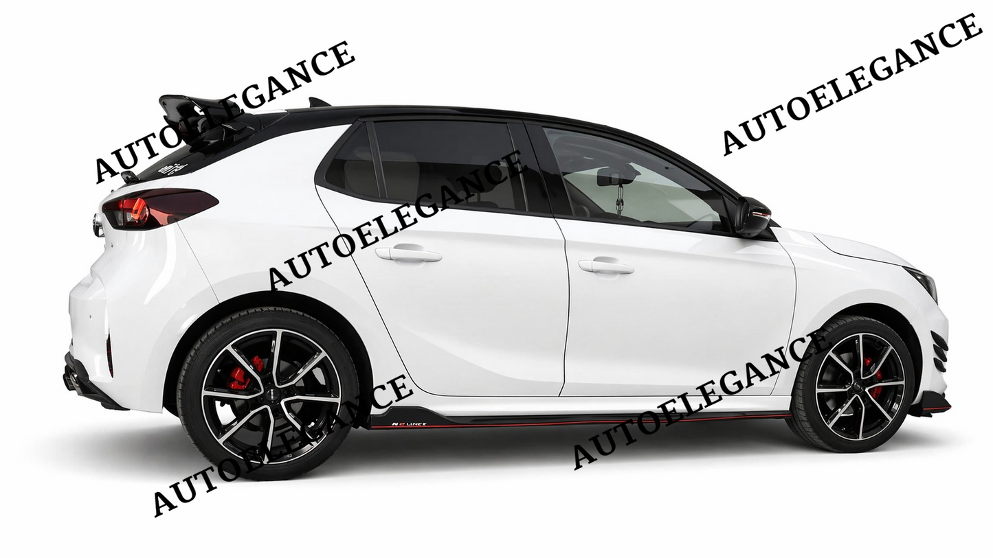 💫ART.0651 SPOILER TETTO PER OPEL CORSA F 2019+ NERO LUCIDO💫
