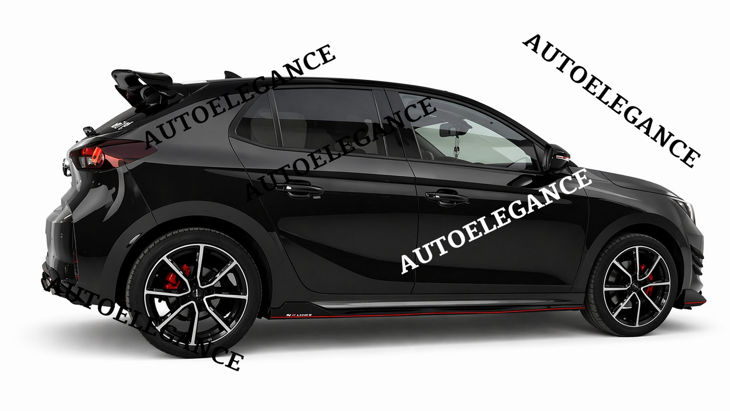 💫ART.0651 SPOILER TETTO PER OPEL CORSA F 2019+ NERO LUCIDO💫