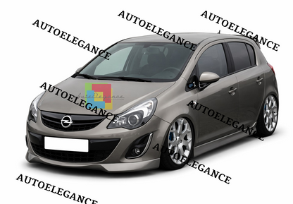 💫SPLITTER ANTERIORE NERO PER OPEL CORSA D RESTYLING OPC LOOK💫