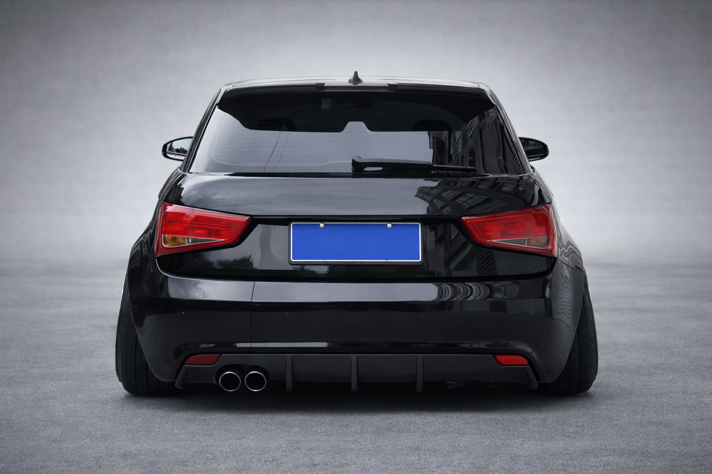 💫ART.8267 Diffusore Posteriore Singolo Uscita Look Carbonio per Audi A1 2011-2014💫