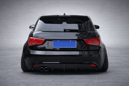 💫ART.8267 Diffusore Posteriore Singolo Uscita Look Carbonio per Audi A1 2011-2014💫