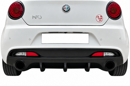 💕 Diffusore Posteriore Adatto per Alfa Romeo MiTo 08+ DAM Nero Lucido 💕