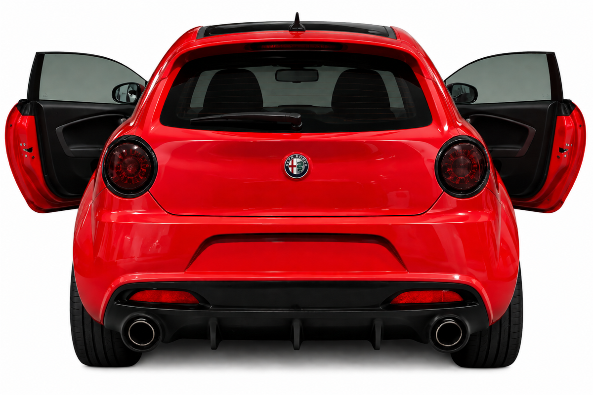 💕 Diffusore Posteriore Adatto per Alfa Romeo MiTo 08+ DAM Nero Lucido 💕