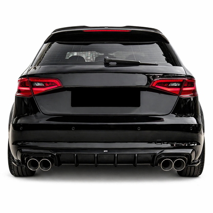 💫ART.9621 Flaps Posteriori Nero Lucido per AUDI A3 8V Sportback 2013-2016💫
