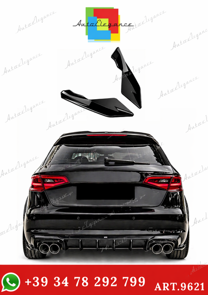 💫ART.9621 Flaps Posteriori Nero Lucido per AUDI A3 8V Sportback 2013-2016💫