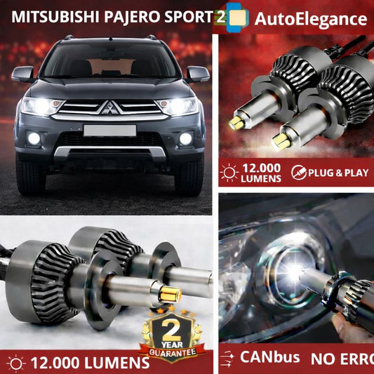 KIT LED per MITSUBISHI PAJERO ANABAGLIANTI H7 CANBUS Bianco 6500K 360 gradi