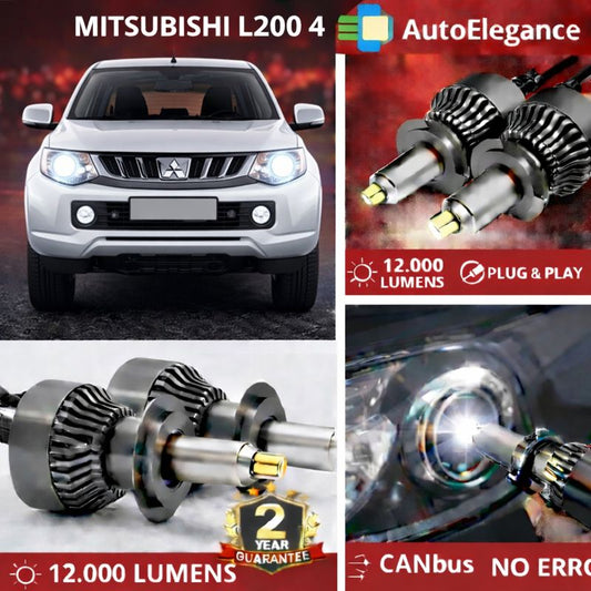 KIT LED per MITSUBISHI L200 4 ANABAGLIANTI H7 CANBUS Bianco 6500K 360 gradi