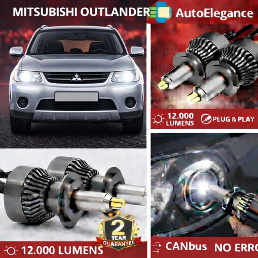 KIT LED per MITSUBISHI OUTLANDER 1 ANABAGLIANTI H7 CANBUS Bianco 6500K 360 gradi
