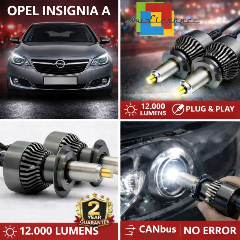 KIT LED per OPEL INSIGNIA A  ANABAGLIANTI H7 CANBUS Bianco 6500K 360 gradi