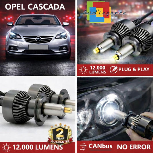 KIT LED per OPEL CASCADA ANABAGLIANTI H7 CANBUS Bianco 6500K 360 gradi