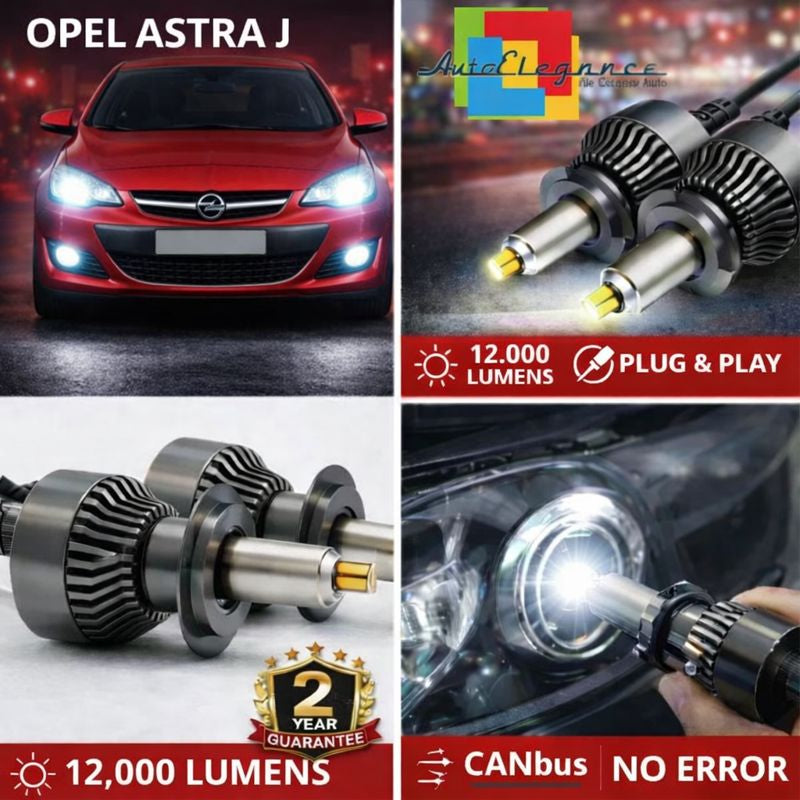 KIT LED per OPEL ASTRA J ANABAGLIANTI H7 CANBUS Bianco 6500K 360 gradi