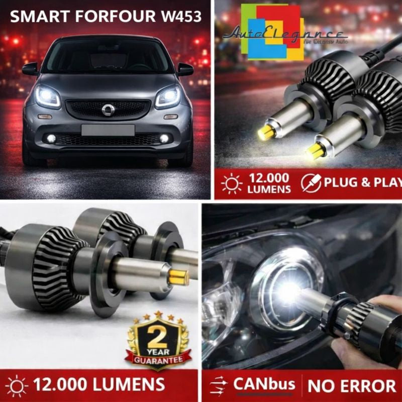 KIT LED per SMART FORFOUR W453 ANABAGLIANTI H7 CANBUS Bianco 6500K 360 gradi