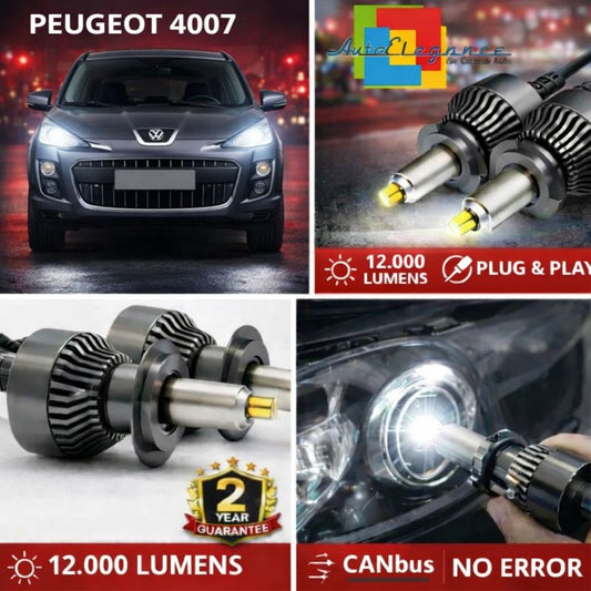 KIT LED per PEUGEOT 4007 ANABAGLIANTI H7 CANBUS Bianco 6500K 360 gradi