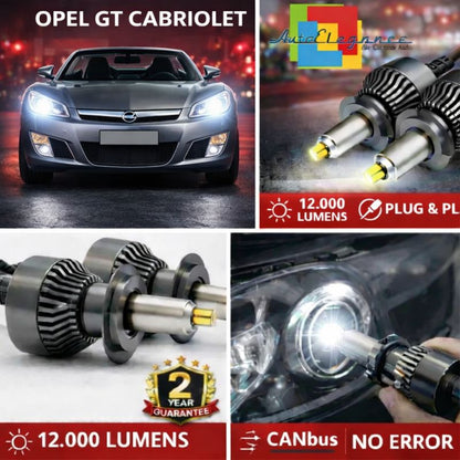 KIT LED per OPEL GT CABRIOLET ANABAGLIANTI H7 CANBUS Bianco 6500K 360 gradi