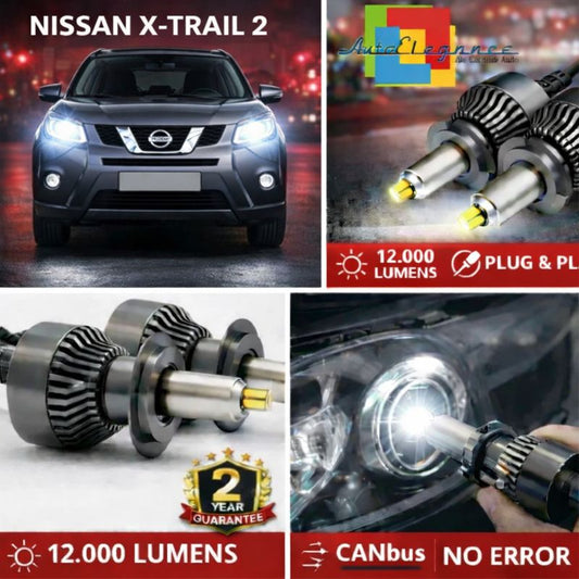 KIT LED per NISSAN X-TRAIL 2 ANABAGLIANTI H7 CANBUS Bianco 6500K 360 gradi