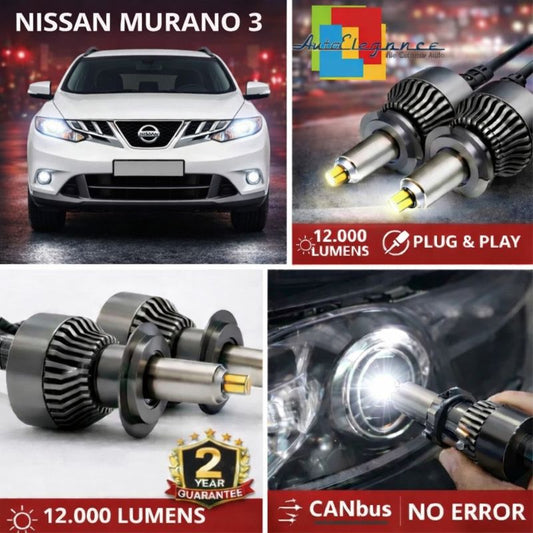 KIT LED per NISSAN MURANO 3 ANABAGLIANTI H7 CANBUS Bianco 6500K 360 gradi