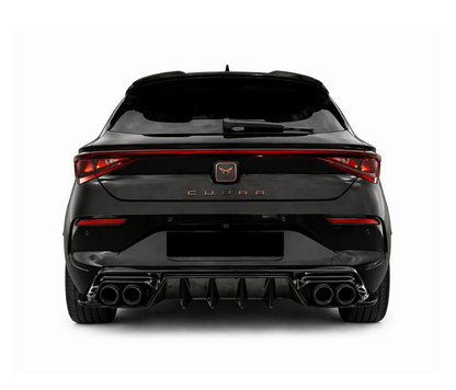 💫DIFFUSORE + FLAP POSTERIORI PER CUPRA LEON 2020+ NERO LUCIDO💫