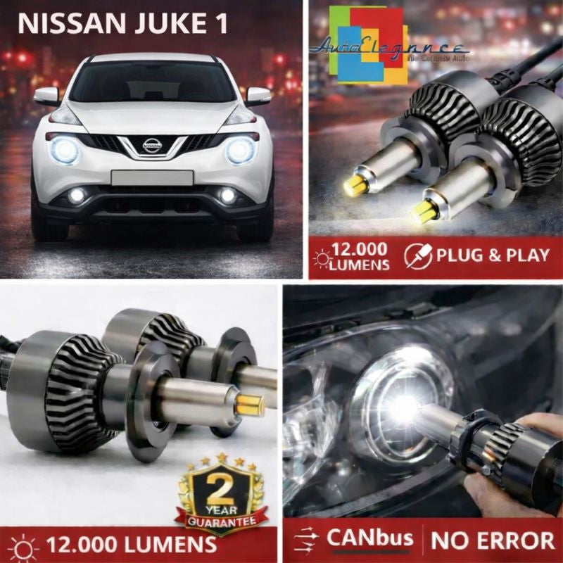 KIT LED per NISSAN JUKE 1  ANABAGLIANTI H7 CANBUS Bianco 6500K 360 gradi