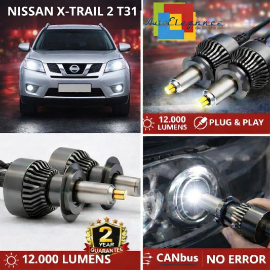 KIT LED per NISSAN X-TRAIL 2 T31 ANABAGLIANTI H7 CANBUS Bianco 6500K 360 gradi