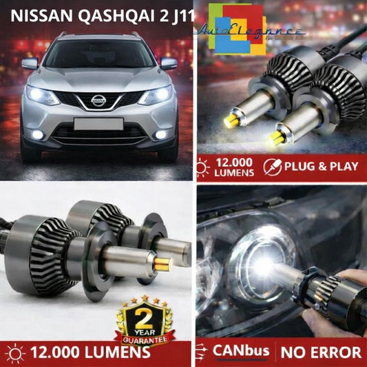 KIT LED per NISSAN QASHQAI 2 J11 ANABAGLIANTI H7 CANBUS Bianco 6500K 360 gradi