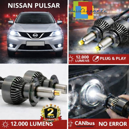 KIT LED per NISSAN PULSAR ANABAGLIANTI H7 CANBUS Bianco 6500K 360 gradi
