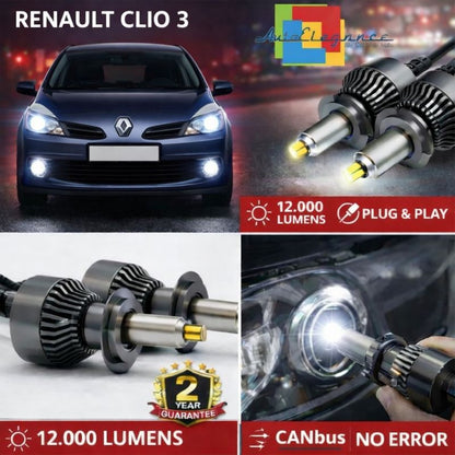 KIT LED per RENAULT CLIO 3  ANABAGLIANTI H7 CANBUS Bianco 6500K 360 gradi