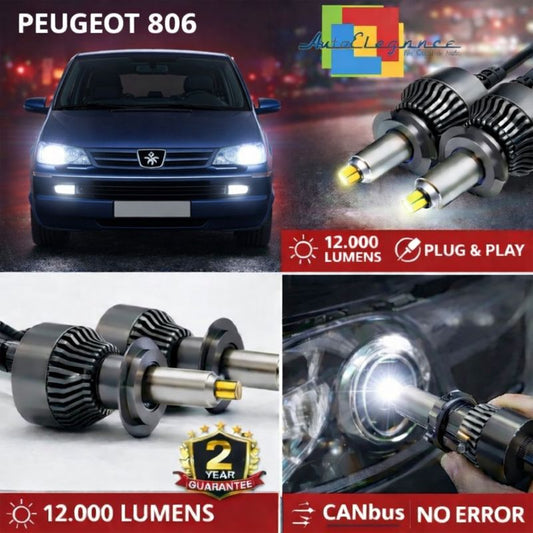 KIT LED per PEUGEOT 806  ANABAGLIANTI H7 CANBUS Bianco 6500K 360 gradi