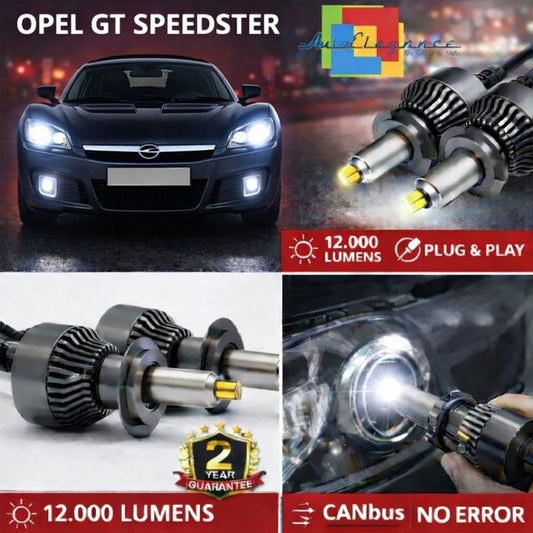 KIT LED per OPEL GT SPEEDSTER  ANABAGLIANTI H7 CANBUS Bianco 6500K 360 gradi