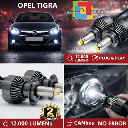 KIT LED per OPEL TIGRA ANABAGLIANTI H7 CANBUS Bianco 6500K 360 gradi