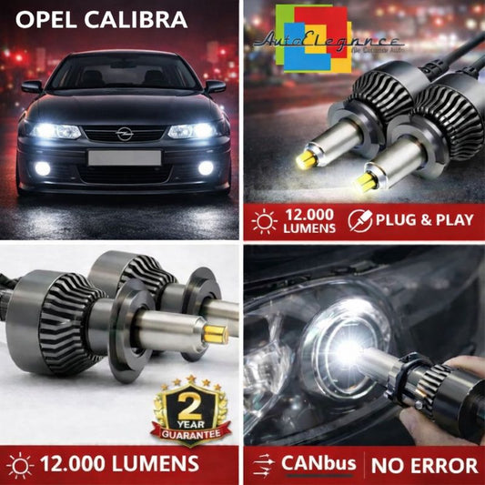 KIT LED per OPEL CALIBRA ANABAGLIANTI H7 CANBUS Bianco 6500K 360 gradi