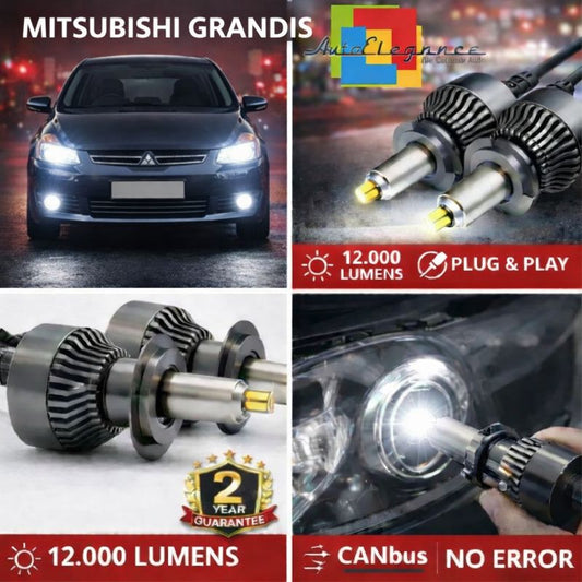 KIT LED per MITSUBISHI GRANDIS ANABAGLIANTI H7 CANBUS Bianco 6500K 360 gradi
