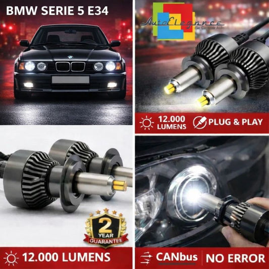 KIT LED per BMW Serie 5 E34 ANABAGLIANTI H7 CANBUS Bianco 6500K 360 gradi