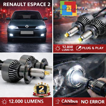 KIT LED per RENAULT ESPACE 2 ANABAGLIANTI H7 CANBUS Bianco 6500K 360 gradi
