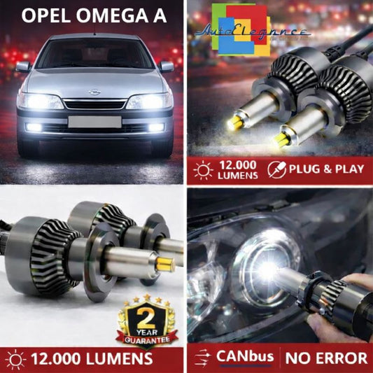 KIT LED per OPEL OMEGA A ANABAGLIANTI H7 CANBUS Bianco 6500K 360 gradi