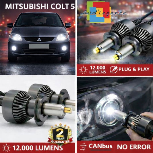 KIT LED per MITSUBISHI COLT 5 ANABAGLIANTI H7 CANBUS Bianco 6500K 360 gradi