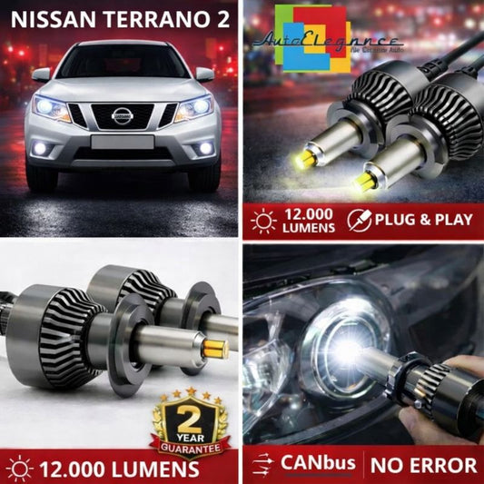 KIT LED per NISSAN TERRANO 2 ANABAGLIANTI H7 CANBUS Bianco 6500K 360 gradi