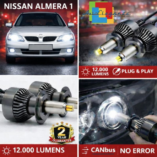 KIT LED per NISSAN ALMERA 1 ANABAGLIANTI H7 CANBUS Bianco 6500K 360 gradi