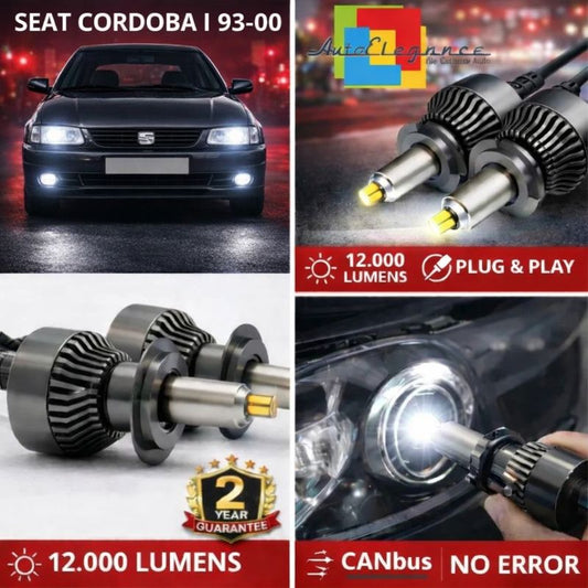 KIT LED per SEAT CORDOBA 1 93-00 ANABAGLIANTI H7 CANBUS Bianco 6500K 360 gradi