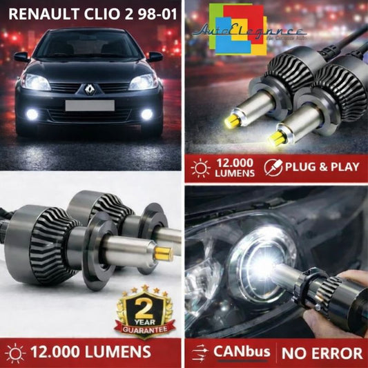 KIT LED per RENAULT CLIO 2 98-01 ANABAGLIANTI H7 CANBUS Bianco 6500K 360 gradi