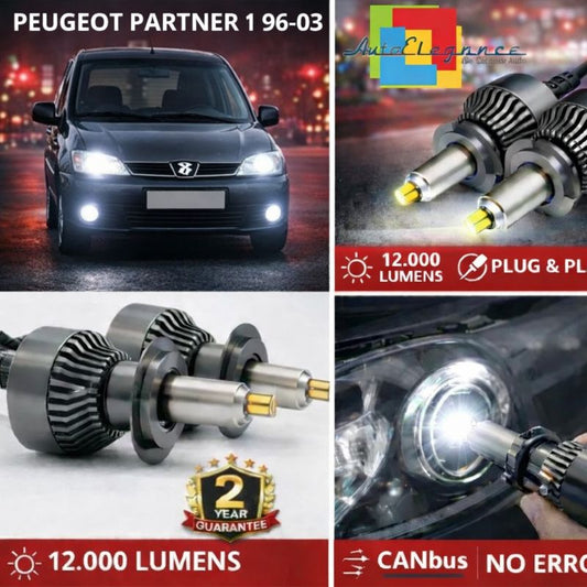 KIT LED per PEUGEOT PARTNER 1 96-0 ANABAGLIANTI H7 CANBUS Bianco 6500K 360 gradi