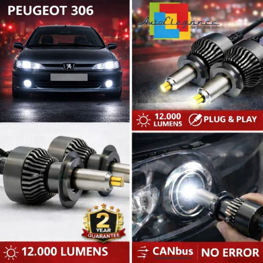 KIT LED per PEUGEOT 306 ANABAGLIANTI H7 CANBUS Bianco 6500K 360 gradi