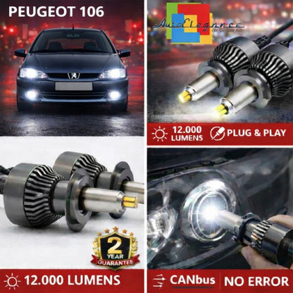KIT LED per PEUGEOT 106 ANABAGLIANTI H7 CANBUS Bianco 6500K 360 gradi