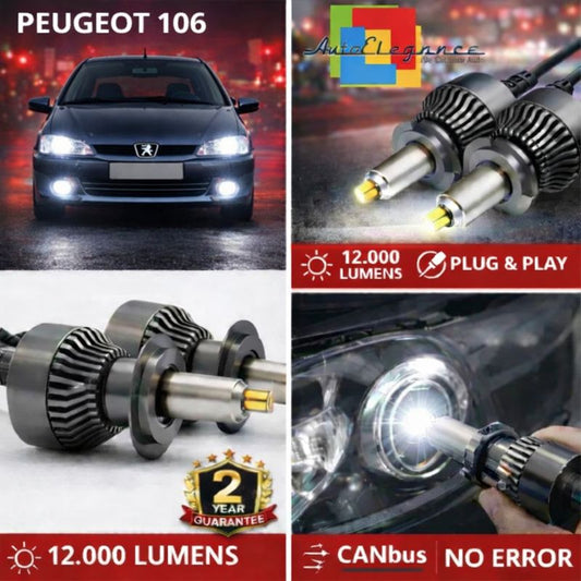 KIT LED per PEUGEOT 106 ANABAGLIANTI H7 CANBUS Bianco 6500K 360 gradi