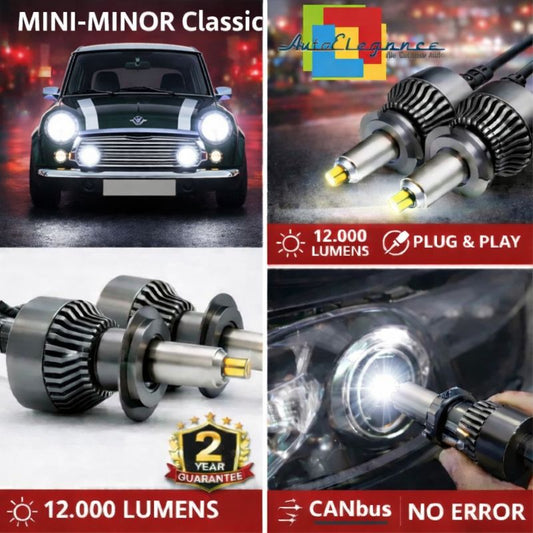 KIT LED per MINI-MINOR Classic ANABAGLIANTI H7 CANBUS Bianco 6500K 360 gradi
