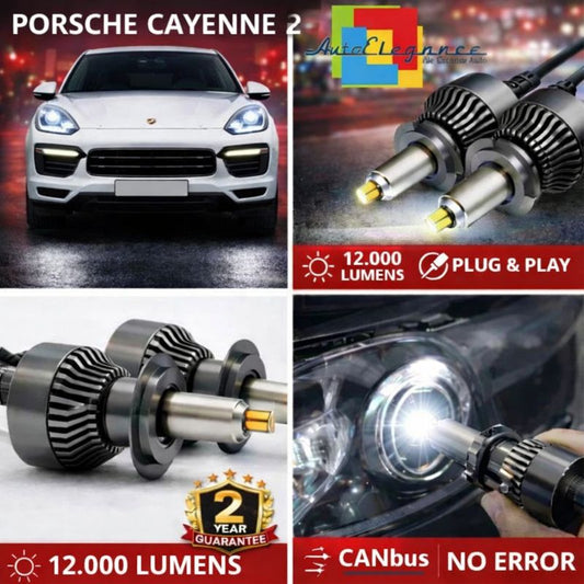 KIT LED per Porsche CAYENNE 2 ANABAGLIANTI H7 CANBUS Bianco 6500K 360 gradi