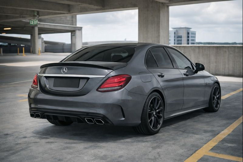 😍ART.6907 Spoiler Nero Lucido Adatto Per Mercedes W205 Classe C 2014-2021😍